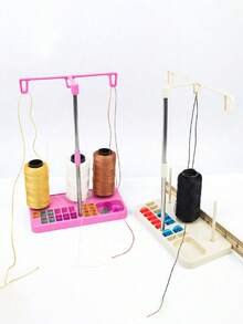 Three-Roll Sewing Machine Thread Stand - For Home Embroidery, Detachable Sewing Storage Stand, Sewing Machine Special Thread Stand,Suitable For Families And Handmade Sewing Studios - Multicolor - View 4