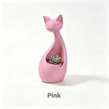 1pc 3D Printed Cat Storage Decor, Tall Vertical Hollow Cat Statue, Entryway Decoration, Luxury Minimalist Key Holder, Modern Animal Sculpture Large Storage Tray For Living Room - Multicolor - View 11