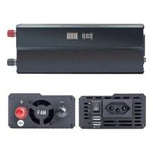 Inversor de tensão automotivo 800W potência de pico 1600W conversor 12V para 110V onda senoidal corrigida com display digital tomada padrão brasileiro duas portas USB QC3.0 para carro acampamento energia solar e uso emergencial W - A - Visão 4