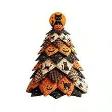 Americana Christmas Tree Quilt Kit, American Style Halloween Christmas Tree Patchwork DIY Materials - Multicolor - View 9