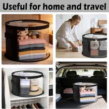 Hat Shape-Preserving Transparent Storage Organizer, Extra Large Double Zipper Dust-Proof Hat Storage Bag With Handle And Accessory Pocket, Suitable For Closet, Dorm, Bedroom - Multicolor - View 9
