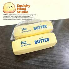 1pc Butter Squishy Toy, One Size, Random Shipment, Realistic Butter Squeeze Toy, Halloween Slow Rebound Fidget Toy, Halloween Prank Toy, Realistic Food Squishy, Halloween Gift/Halloween Decoration/Monster Squishy - Multicolor - View 11