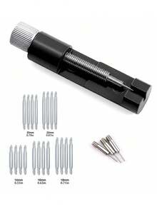 24pcs Watch Band Repair Tool Set, Watch Band & Pin Remover, Watch Band Accessories, Watch Parts, Watch Band Link Remover, Smart Watch Band Size Adjustment Tool, Watch Band Size Adjustment Set With Extra Spring Bars, Watch Repair Tools For Watch Band Adjustment & Replacement, Practical Handheld Watch Tools, Suitable For Watch Band Length Adjustment, Convenient Home Watch Repair Accessories, Suitable For Watch Enthusiasts & Watch Repair Beginners, Suitable For Daily Watch Maintenance & Watch Band Replacement - Black - View 1