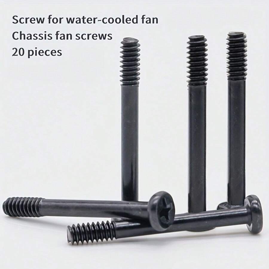 OUYUANSU 20pcs Computer Case Fan Screw Kit, Computer Fan Screws, Case Radiator Screws, Computer Case Fan Components - View 1
