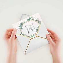 50/100Pcs VIP Membership Envelope Set, Suitable For Wedding Season Invitations, Including Membership Card, Invitation Card, Greeting Card, ID Card Envelope, Small Mini Hot Stamping VIP Envelope, Applicable For Wedding, Thanksgiving,Love Letters - A - View 4