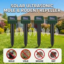 2 buah Pengusir Hewan Ultrasonik Bertenaga Surya IP44 dengan Sensor Gerak - Cocok untuk Kucing, Anjing, Tupai, Rakun, Rusa, Ular, Tikus Tanah, Tikus Sawah, Tupai Tanah dan Lainnya - Perlindungan Taman, Halaman, Pengendalian Hama Halaman | Pengusir Bertenaga Surya | Tahan Lama, Pengusir Hewan Bertenaga Surya dengan Teknologi Ultrasonik - Beraneka warna - View 1