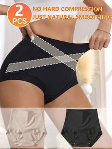 2pcs/Set Butt Lifting & Tummy Shaping Seamless Shapewear Panties For Women - Multicolor - View 8