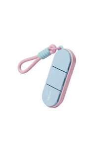 Dopamine Color Portable Pill Box With Woven Lanyard, 3-Compartment Silicone Seal, Waterproof & Moisture-Proof Travel Vitamin Supplement Storage Box - Multicolor - View 11