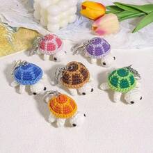 Crochet Yarn Turtle Keychain Cartoon Bag Pendant Car Hanging Ornament Finished Doll - Multicolor - View 10