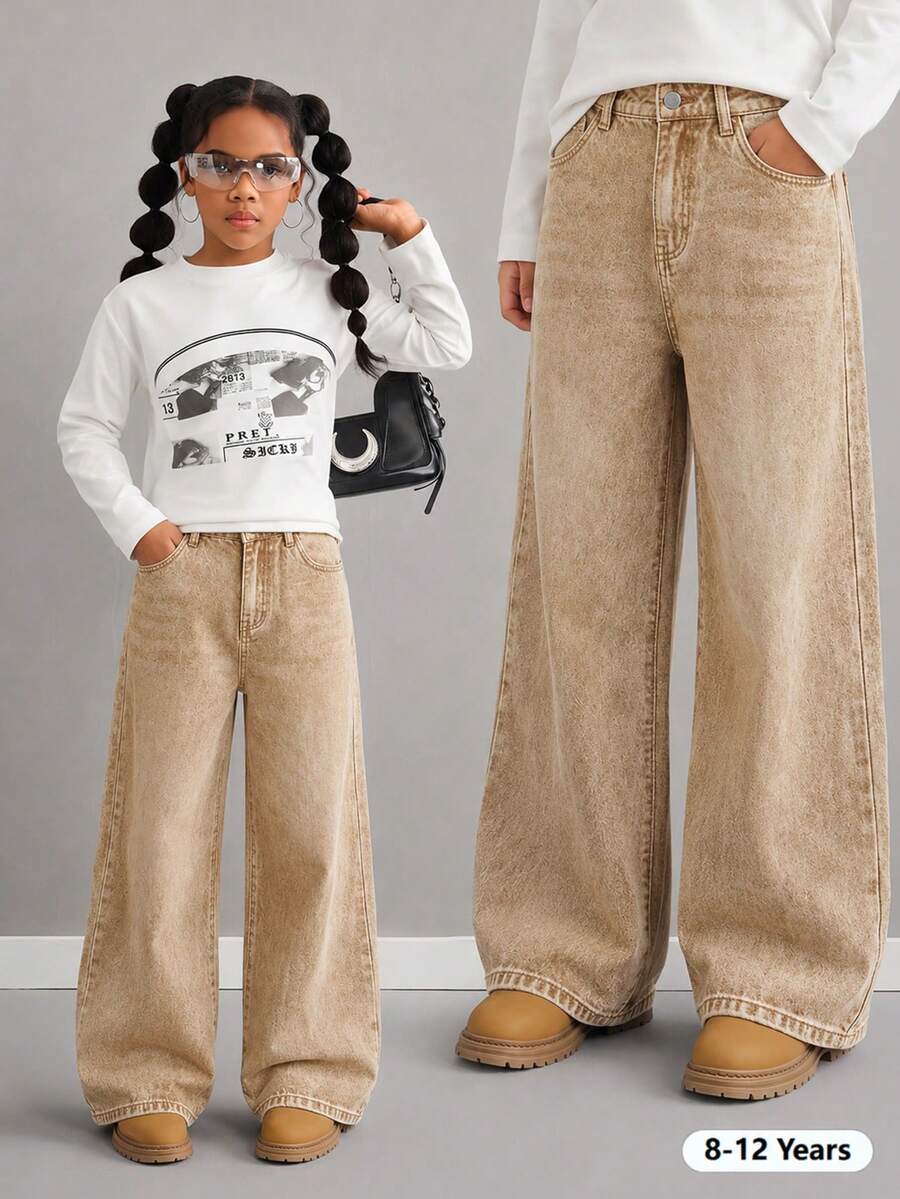 Girls' Casual Fashion Denim Long Pants, Spring/Autumn/Winter New Style