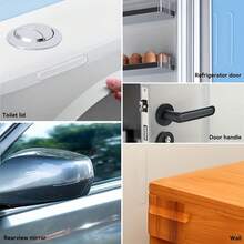Transparent Anti-Collision Buffer Strip, Self-Adhesive Shock-Absorbing Protective Pad, Invisible Furniture Protection Sticker, Suitable For Door Handles, Cabinets, Walls, Chairs, Toilets And Car Doors - Multicolor - View 6