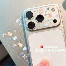 3pcs Creative Bowknot Cake Heart Pattern Lens Decoration Stickers, Suitable For 17 Pro /MAX Phone Lens Film And Phone Case [Product Only Suitable For People Over 14 Years Old] - Multicolor - View 6