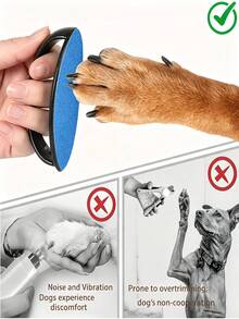 Pet Nail File, Handheld Dog Nail File Board, Large Dog Nail File Quiet Grinding Tool, Includes 2 Sandpaper Sheets, For Pet Nail Care, Home Use Detachable Claw Grinder Nail Scraper, Replaceable Abrasive - A - View 3