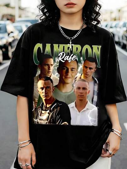 Rafe Cameron Graphic T Shirt, Outer Bankss Vintage Lightning Bootleg Portrait Casual Tee