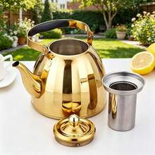 Stainless Steel Handle Kettle, Multifunctional With Filter, Thickened Body, Suitable For Hotel, Restaurant, Home And Outdoor Use, Perfect For Brewing Tea, Compatible With Induction Cooktop - Multicolor - View 10