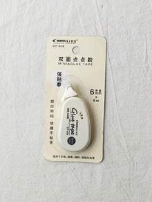 1pc Double-Sided Adhesive Roller, Journaling Supplies, Dot Double-Sided Tape For Crafts, Double-Sided Adhesive Strips For Scrapbooking, Stationery For Students, Office And Journal Use - Multicolor - View 13