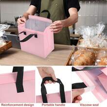 1/5/10pcs Pink Insulated Delivery Bag, Thermal Cooler Bag, Food Delivery Insulated Bag, Shopping Insulated Bag, Bulk Packaging, No Direct Contact With Food, Cold And Heat Retention, Portable And Durable, Suitable For Food Delivery, Pickup And Home Use - Multicolor - View 9