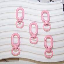 5pcs-Multicolor Painted Zinc Alloy Rotating 8-Shaped Spring Clasp, 360° Rotatable Keychain Connector Hook, DIY Handmade Jewelry Making Accessories, Suitable For Bags, Phone Chains, Keychains, Hanging Decorations And Pendant Crafts - Figure 8 Spring Hook - View 12