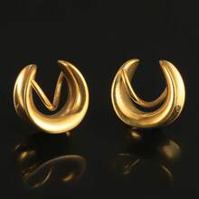 2pcs Vintage Saddle Ear Gauges 316L Stainless Steel Ear Stretchers Piercing Jewelry Earrings Unisex - 1539 - View 10