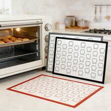 Heart Pattern Silicone Baking Mat, Non-Stick Oven Silicone Pastry Mat, Reusable High Temperature Resistant Macaron Baking Tray Mat, Non-Slip Baking Countertop Mat, Suitable For Cookies, Brownies, Pizza, Roasted Potatoes, French Fries And Various Pastry Making - View 12