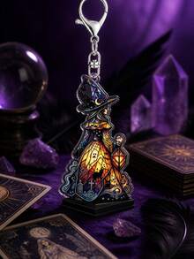 Elegant Witch Butterfly Acrylic Flat Pendant, Keychain, Bag Accessories, Keyrings For Bags, Christmas Tree Decoration, Home Wall Decor, Suitable For Halloween Party, Holiday Celebration, Daily Commute, Suitable For Women's Daily Commute, Shopping, Business Travel, Party Banquet, Also A Gift For Women And Girls For Back To School, Teacher's Day, Birthday And Special Occasions - Multicolor - View 8