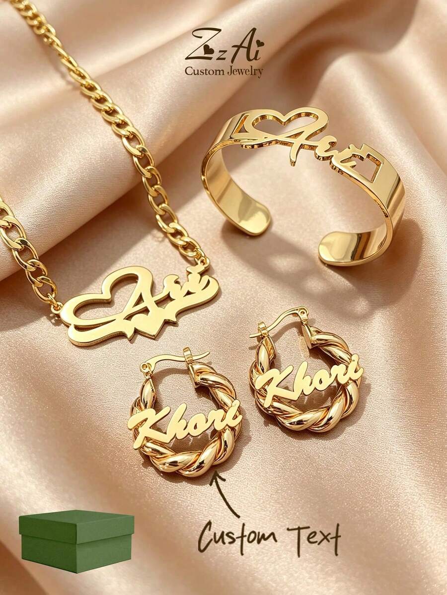 [ZzAi Customized]Teenager Customized Jewelry Set, Perfect Gift For ...