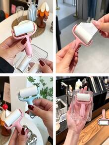 1 Set Hair Remover (Includes 3 Replacement Rollers), Fast And Efficient Hair Removal, Strong Adhesion, Effectively Removes Pet Hair, Reusable Handle, Can Remove Lint, Debris And Stains From Furniture And Carpets, Multiple Colors Available - A - View 5
