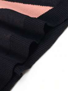 Girls Star Graphic Crew Neck Knit Pullover Sweater Fall Winter Casual Jumpe - Black - View 10