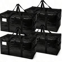 1 buah Tas Penyimpanan Portabel Ekstra Besar Tahan Beban Berat dengan Tutup, Tas Jinjing Kapasitas 50 lbs, Tas Penyimpanan Pakaian Musim Dingin, Cocok untuk Pindahan, Pegangan Kuat, Desain Ritsleting - MultiWarna - View 3