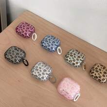 European And American 7-Color Transparent Leopard Print + Ring Earphone Case Compatible With AirPods Pro 3 New Pro 2 Protective Cover Pro Cute Apple 4 Minimalist 3 Personalized 1/2 Generation Girls Earphone Case Protective Cover Spring/Summer Earphone Case/Birthday Gift/Holiday Gift - Multicolor - View 3