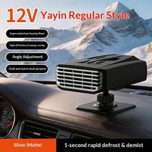Reletech Portable 12V Car Heater Fan, 360° Rotatable 2 In 1 Heating & Cooling Fan, Car Windshield Defroster Defogger, Vehicle Heating Warmer With Cigarette Lighter Plug - Multicolor - View 10