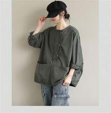 Plus Size Lightweight Jackets - Green - View 2