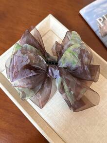 1pc Women's Bow Hair Clip, Suitable For High Ponytail Fixing, Back Hair Styling, Daily Commute, Date And Travel - Multicolor - View 8