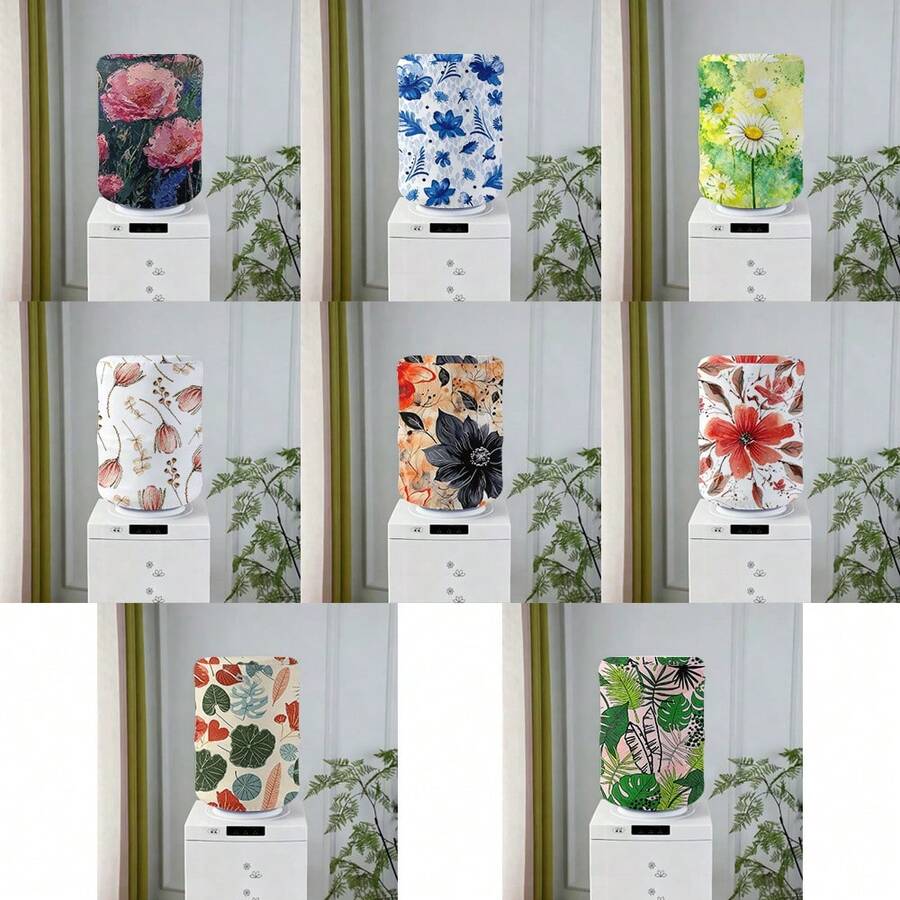 1pc Geometric Pattern Water Bucket Lid, Dust-Proof Decorative Cover, Water Dispenser Lid, Water Bucket Cover, Household Dust-Proof Cover, Reusable - View 1