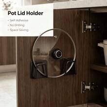 2/6/10pcs No Drill Multi-Function Kitchen Pot Lid Rack, Suitable For Cutting Board, Pot Lid Storage, Can Be Installed On Bathroom And Balcony Walls, Kitchen Essential - Multicolor - View 1