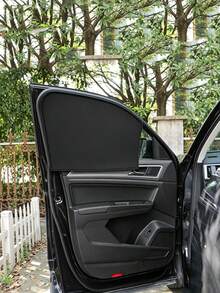New Magnetic Car Sunshade, Blackout Curtain, Mesh Screen, Panel-Style Side Window Shade, Magnetic Adsorption, Foldable, Universal For Sedan, SUV, Business Car - Sunshade Fabric - View 4