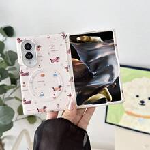 keshengtai PU Leather Dachshund Pattern Magnetic Phone Case, Supports Wireless Charging, Hard PC Backplate Protective Phone Cover, Compatible With Samsung Galaxy Z Fold 8 - A - View 6