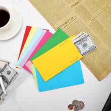 20/30/50Pcs 6.4 X 3.2 Inch Kraft Paper Cash Envelopes, Solid Color Self-Adhesive Seed & Coin Envelopes For Budgeting, Money Saving & Small Item Storage - A - View 8