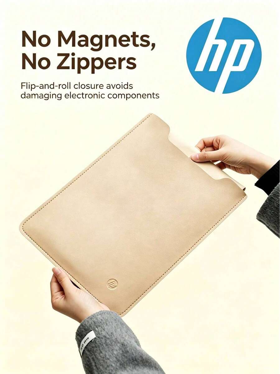 HP Cream Style/Minimalist Laptop Sleeve, Shockproof & Scratch-Resistant, Thin & Snug Fit For Bare Machine Feel, Universal For 14" & 16" Laptops, Convenient For Business Trips & Travel - View 1