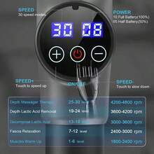 JW Massage Gun Professional Handheld Massage Gun With 30-Speed Digital Adjustment, Brushless Motor And 6 Massage Heads, Deep Muscle Relaxation. Lightweight Design And Built-In Rechargeable Battery, Ideal For Fitness Enthusiasts And Office Workers, Suitable For Home And Gym Deep Muscle Massage - Multicolor - View 2
