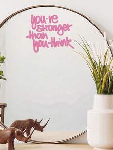 "You're Stronger Than You Think" Mirror Wall Decal, Motivational Quote Vinyl Sticker - B - View 7