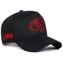 1pc Men's Trucker Hat With Scorpion Embroidery Cartoon Baseball Cap Street Fashion 5-Panel Hat Outdoor Sun Protection Casual Cap Spring Autumn Travel Beach Vacation - Black - View 7