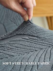 1pc Solid Color Jacquard Elastic Single Armchair Cover, Nordic Style Sofa Cover, Home Decor Single Sofa Protector, Suitable For Living Room, Hotel, Bedroom - Multicolor - View 5