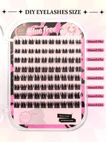 Asiteo 80Pcs Self‑Adhesive Cluster False Eyelashes,Subtle Natural Look,Lightweight Comfortable Segmented Eyelashes,Beginner‑Friendly DIY Eye Makeup,Daily Commuting Makeup - D - View 4