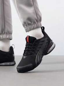 Puma Sepatu Lari Pria dan Wanita Voltaic Evo 2026 Gaya Baru Musim Panas Sepatu Olahraga Jaring Bernapas 379601-01 - Hitam-Abu-abu Muda-Merah - View 11
