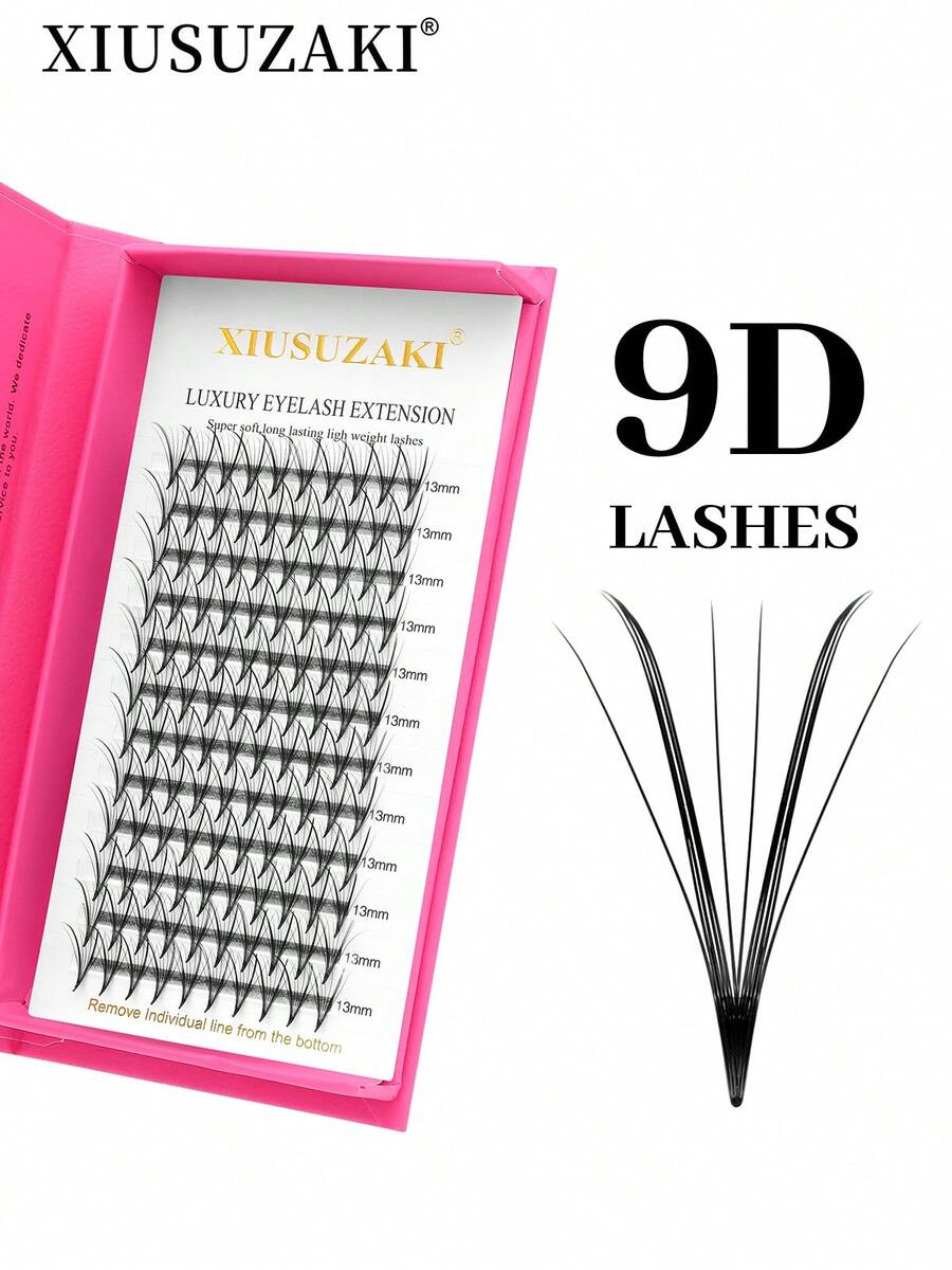 XIUSUZAKI 12-Row 9D Cartoon False Eyelashes, Salon-Exclusive Butterfly Wing Fairy Style, Pre-Planted Eyelashes, Dense Pointed-Bottom Cartoon Cosplay Lightweight Doll Eyelashes, Reusable, Create Dramatic Makeup Look, DIY Home False Eyelash Extensions