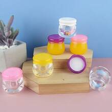 3 buah 10g Wadah Mini Lucu Warna Pink Transparan Kosong untuk Krim, Lotion, Lip Balm, dan Scrub Saat Bepergian - Putih - View 5