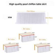 6FT/9FT Polyester Tulle Wedding Table Runner 1pc, Romantic Elegant Table Skirt For Reception Desk, Wedding, Hotel, Kitchen, Outdoor Event Decor, Food Photography Backdrop, Birthday Party, Valentine's Day, Christmas, Thanksgiving - Champagne - View 11