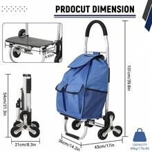 Carro Plegable para Escaleras 3 en 1 | 10 Ruedas Antideslizantes, Mango Telescópico, Aluminio Resistente, Carga 150 kg – Ideal para Mudanza y Oficina - Estilo diario - Ver 2