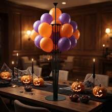 7/14/21pcs Black Balloon Table Stand Set With Round Base, Reusable Balloon Display Rack, Suitable For Tabletop And Floor Decoration, Balloon Decoration Accessories, Sturdy Balloon Column Stand, Suitable For Halloween, Wedding, Birthday Party, Baptism, Summer Events And Celebrations - Multicolor - View 9